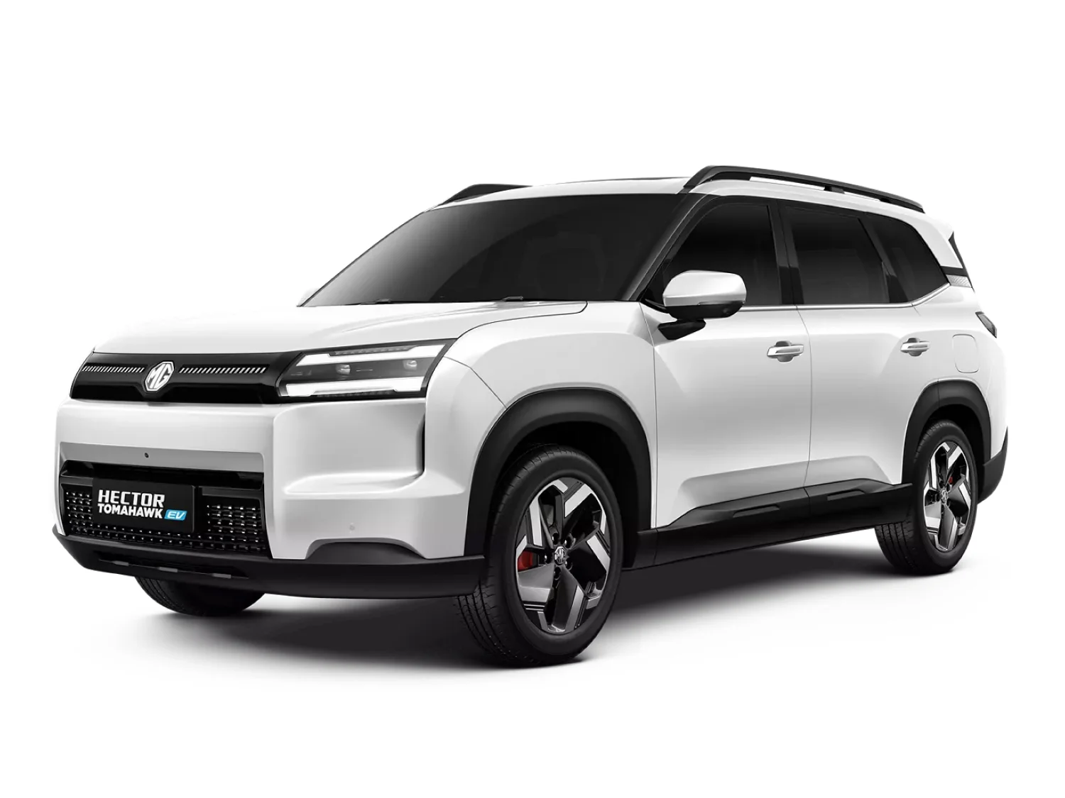 MG Hector Tomahawk EV Pearl White